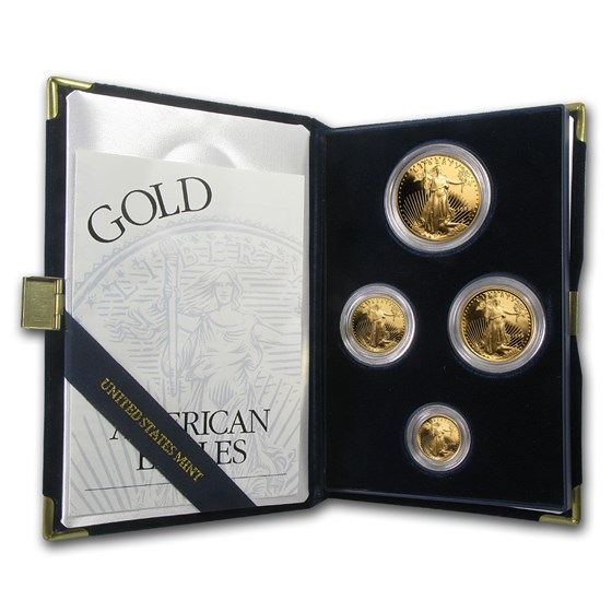 1998-W 4-Coin Proof Gold American Eagle Set (w/Box & COA) 1998-W 4-Coin Proof Gold American Eagle Set (w/Box & COA)